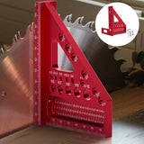 Aluminum Angle Ruler – Anodized, 45°/90° Multi-Angle & Drilling Template