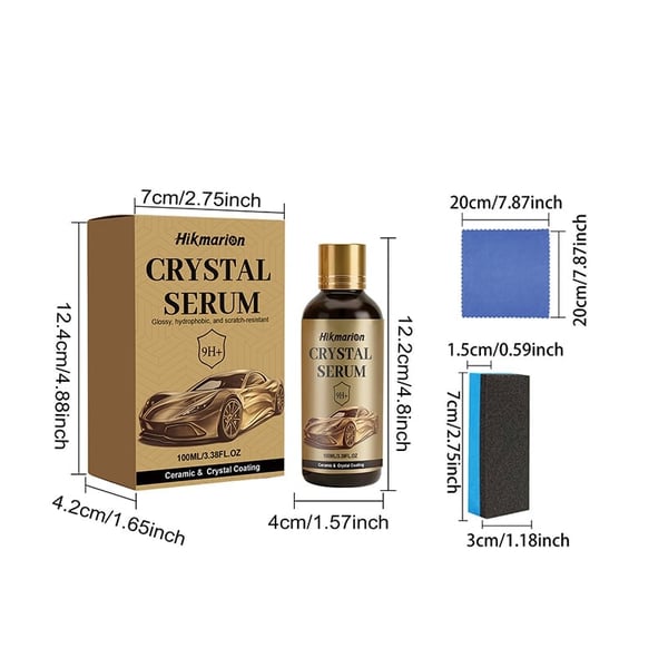 Car Ceramic Coating – 9H+ Hardness, Hydrophobic & 100ml (12-Month Protection)