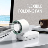 Portable Handheld Fan – Semiconductor Cooling, LED Battery Display, 4 Colors