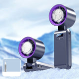 Portable Handheld Fan – Semiconductor Cooling, LED Battery Display, 4 Colors
