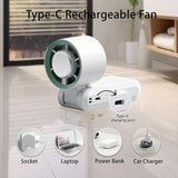 Portable Handheld Fan – Semiconductor Cooling, LED Battery Display, 4 Colors