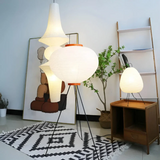 ZenAura Wabi-Sabi Standing LED Lamp - Elegant Rice Paper Design for Tranquil Home Ambiance