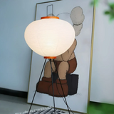 ZenAura Wabi-Sabi Standing LED Lamp - Elegant Rice Paper Design for Tranquil Home Ambiance