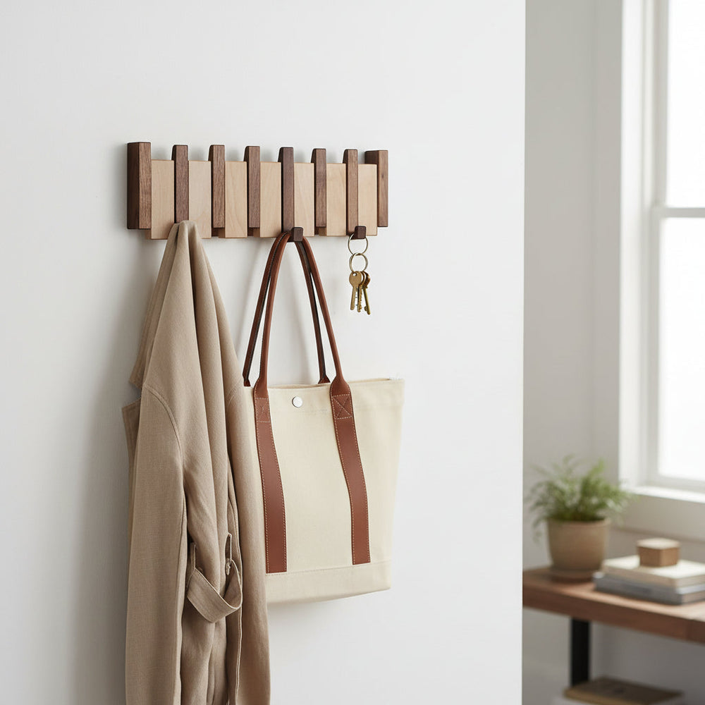 Wall Hook Rack Decorative Wooden