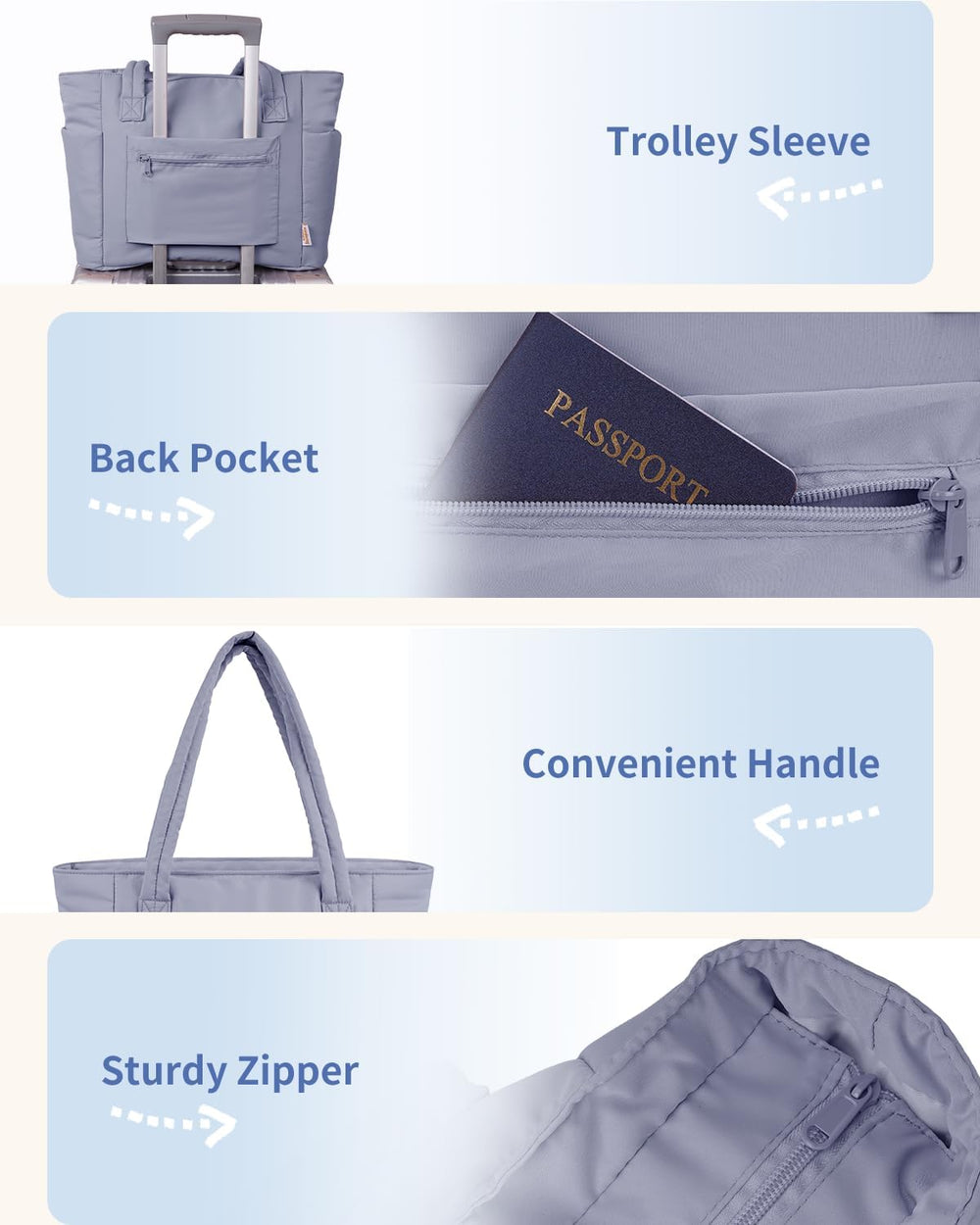 Quilted Puffer Tote Bag with Cup Holder & Laptop Sleeve - Stylish Travel & Work Companion