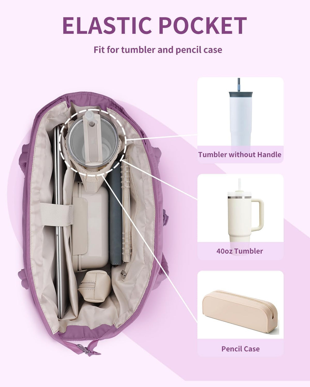 Padded Puffer Tote Bag - Beige
