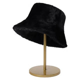 Cozy Lorna Women's Rabbit Fur Bucket Hat - Warm Autumn Fashion Accessory