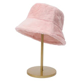 Cozy Lorna Women's Rabbit Fur Bucket Hat - Warm Autumn Fashion Accessory