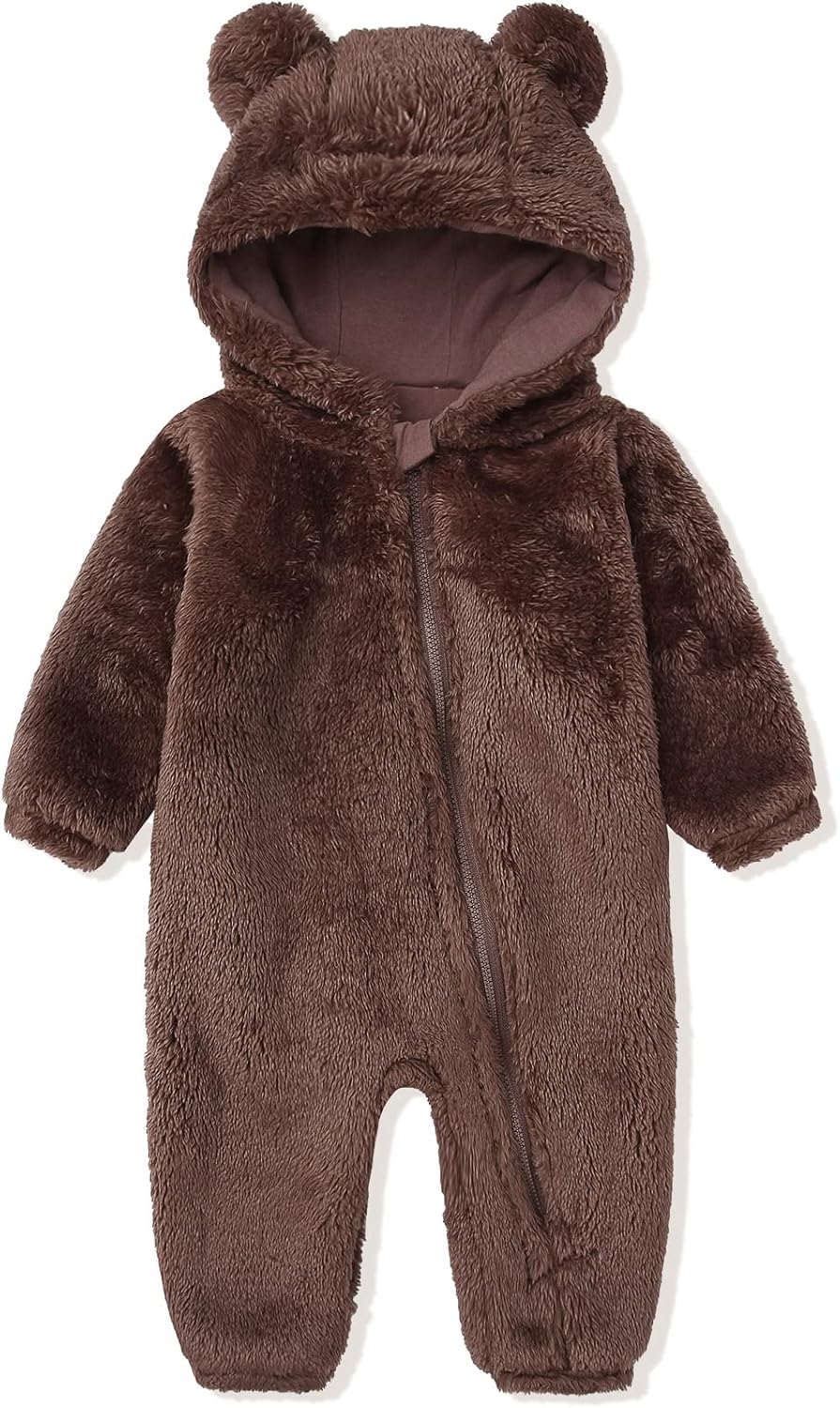 Cozy Hooded Baby Romper - Warm & Snuggly Infant Jumpsuit for Ultimate Comfort