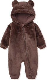 Cozy Hooded Baby Romper - Warm & Snuggly Infant Jumpsuit for Ultimate Comfort