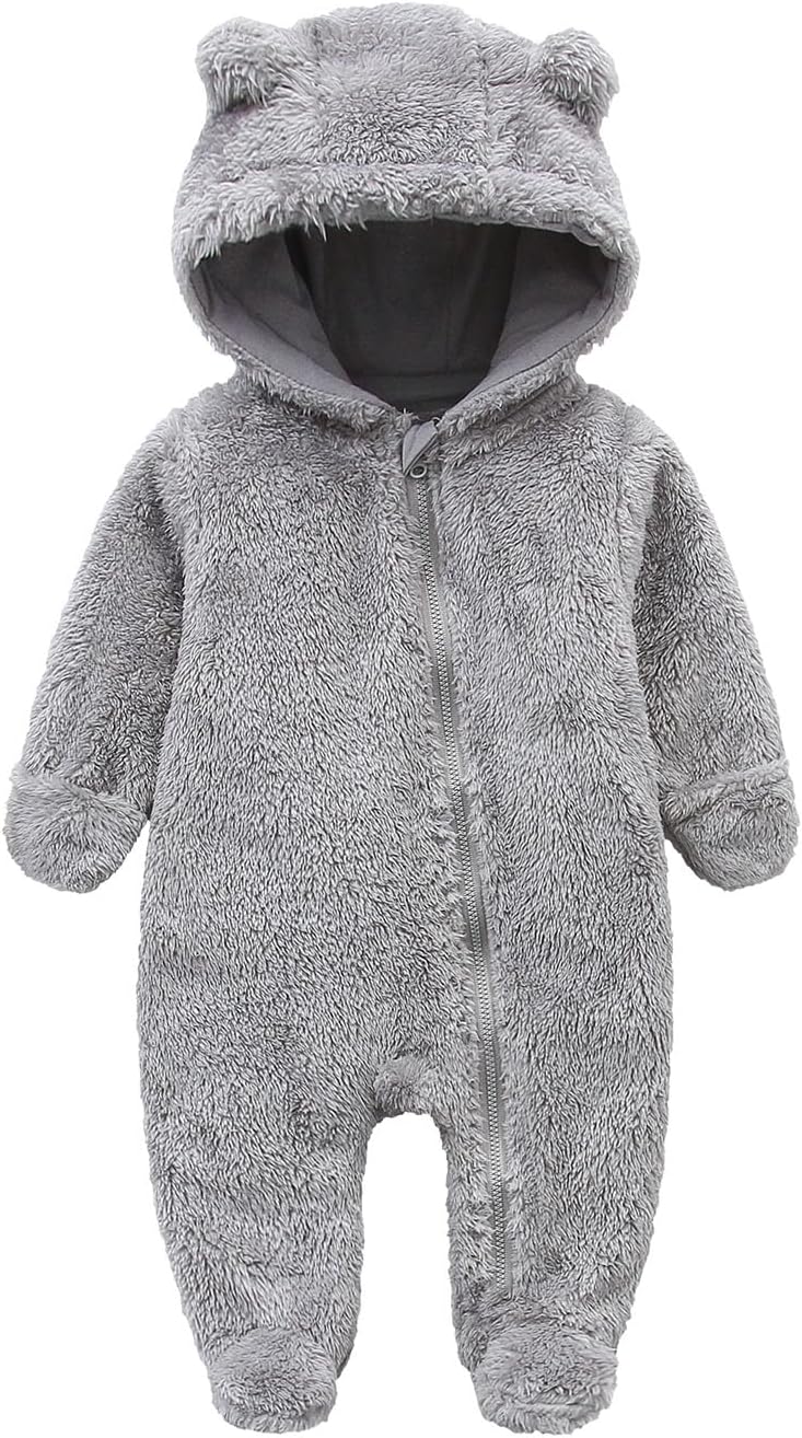 Cozy Hooded Baby Romper - Warm & Snuggly Infant Jumpsuit for Ultimate Comfort