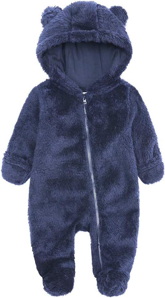 Cozy Hooded Baby Romper - Warm & Snuggly Infant Jumpsuit for Ultimate Comfort