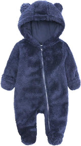 Cozy Hooded Baby Romper - Warm & Snuggly Infant Jumpsuit for Ultimate Comfort