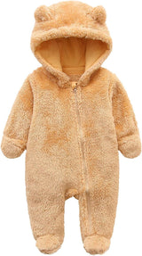 Cozy Hooded Baby Romper - Warm & Snuggly Infant Jumpsuit for Ultimate Comfort