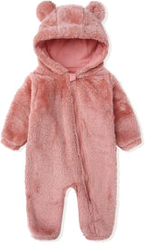 Cozy Hooded Baby Romper - Warm & Snuggly Infant Jumpsuit for Ultimate Comfort