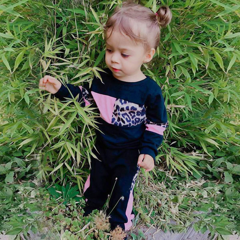 Cozy Girls' Warm Baby Sweater Set - Soft Knit Pullover & Pants Outfit for Winter