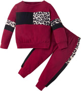 Cozy Girls' Warm Baby Sweater Set - Soft Knit Pullover & Pants Outfit for Winter