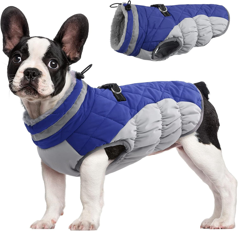 Cozy Winter Dog Jacket with Integrated Harness - Warm & Durable Pet Coat for Cold Weather