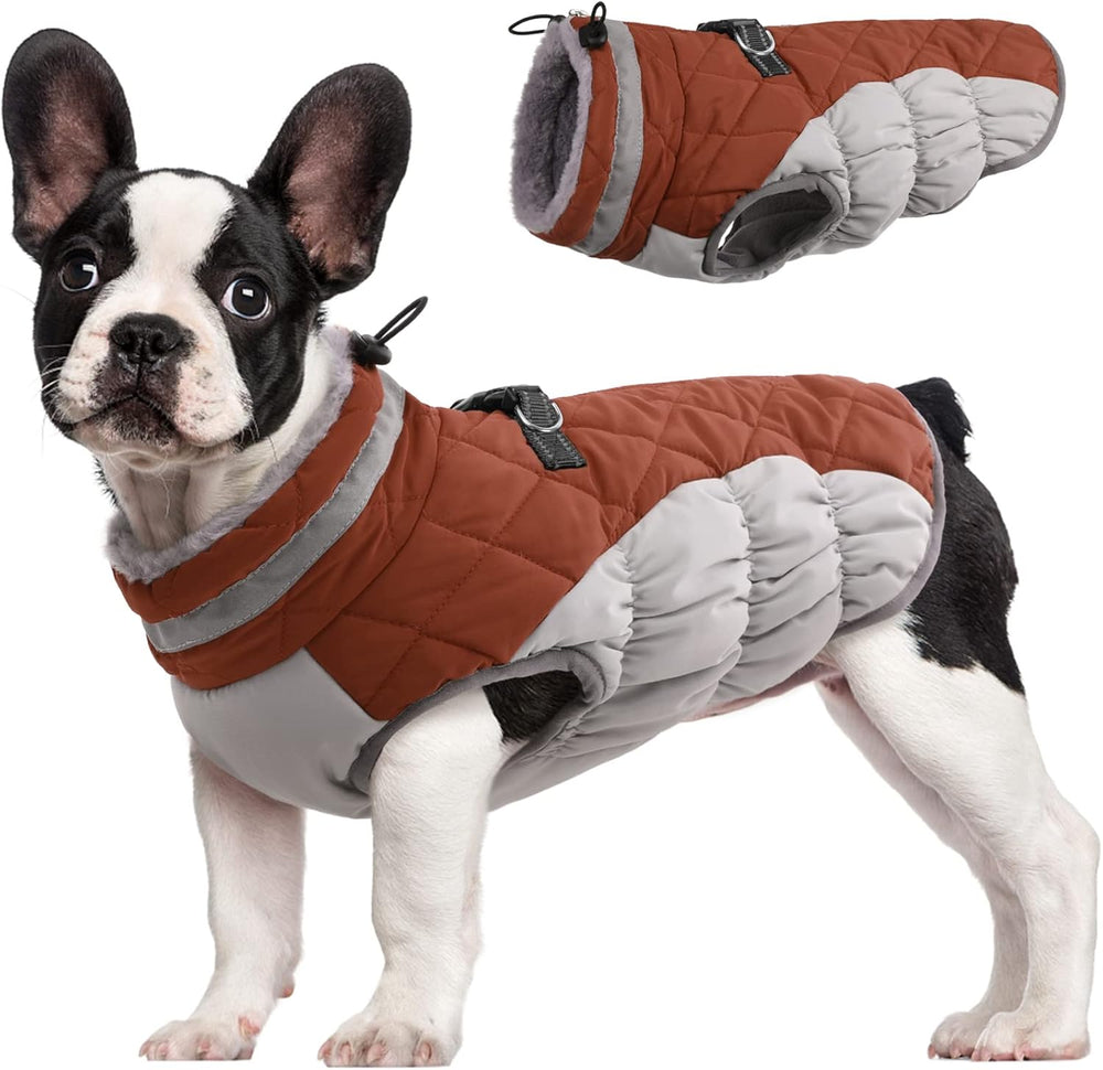 Cozy Winter Dog Jacket with Integrated Harness - Warm & Durable Pet Coat for Cold Weather