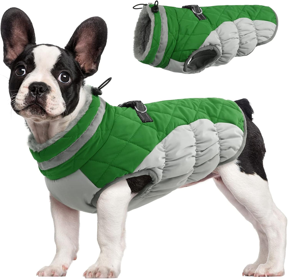 Cozy Winter Dog Jacket with Integrated Harness - Warm & Durable Pet Coat for Cold Weather