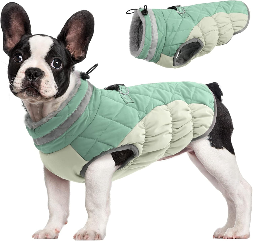 Cozy Winter Dog Jacket with Integrated Harness - Warm & Durable Pet Coat for Cold Weather