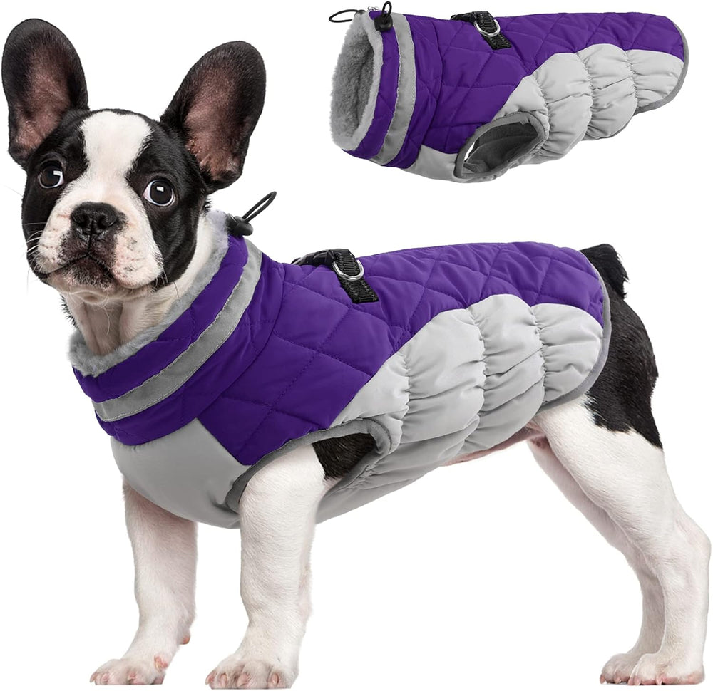Cozy Winter Dog Jacket with Integrated Harness - Warm & Durable Pet Coat for Cold Weather