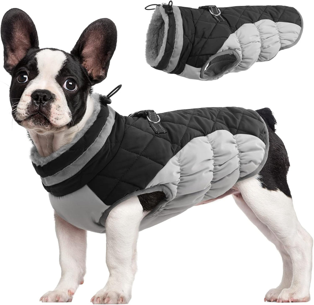 Cozy Winter Dog Jacket with Integrated Harness - Warm & Durable Pet Coat for Cold Weather
