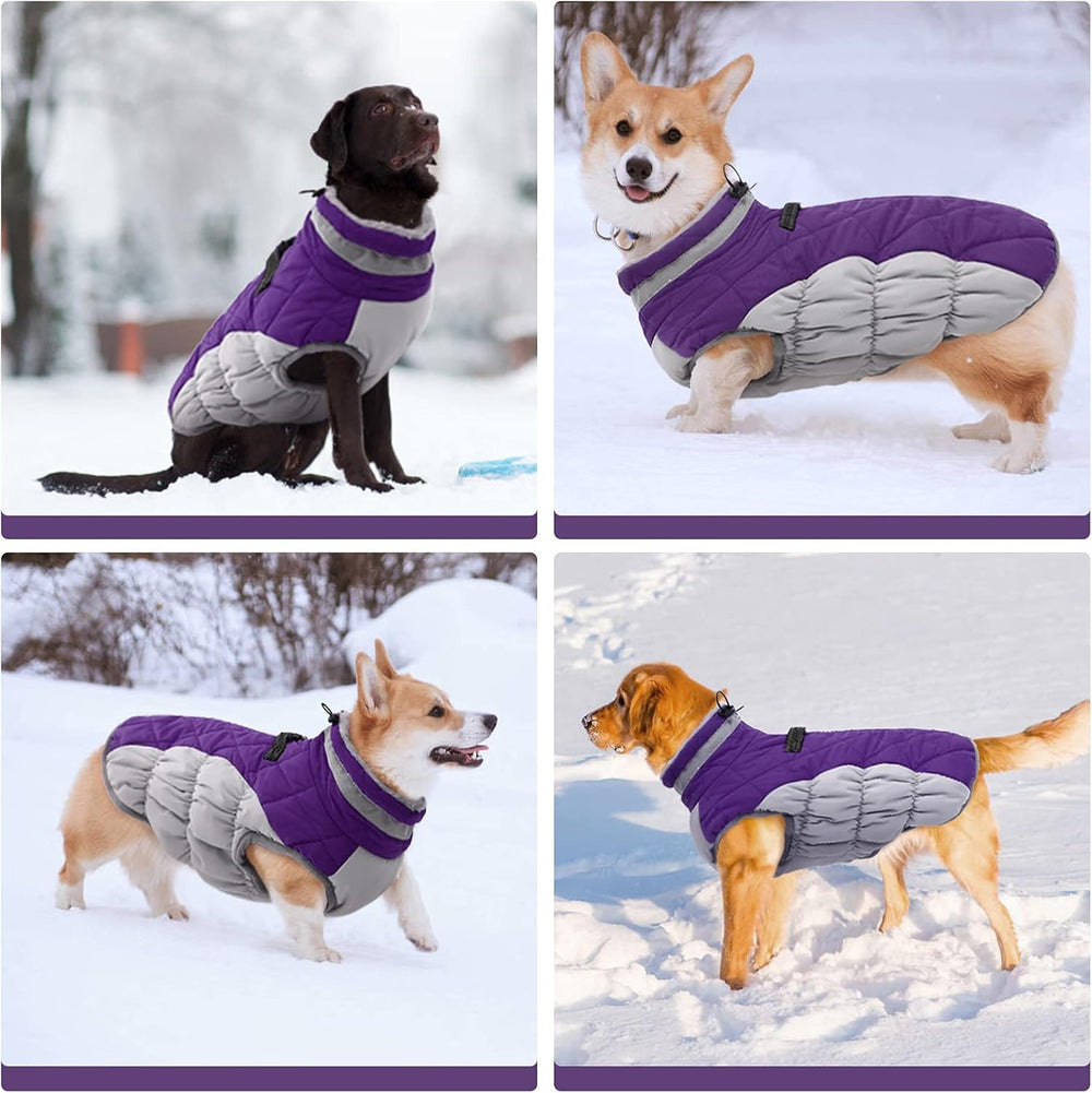 Cozy Winter Dog Jacket with Integrated Harness - Warm & Durable Pet Coat for Cold Weather