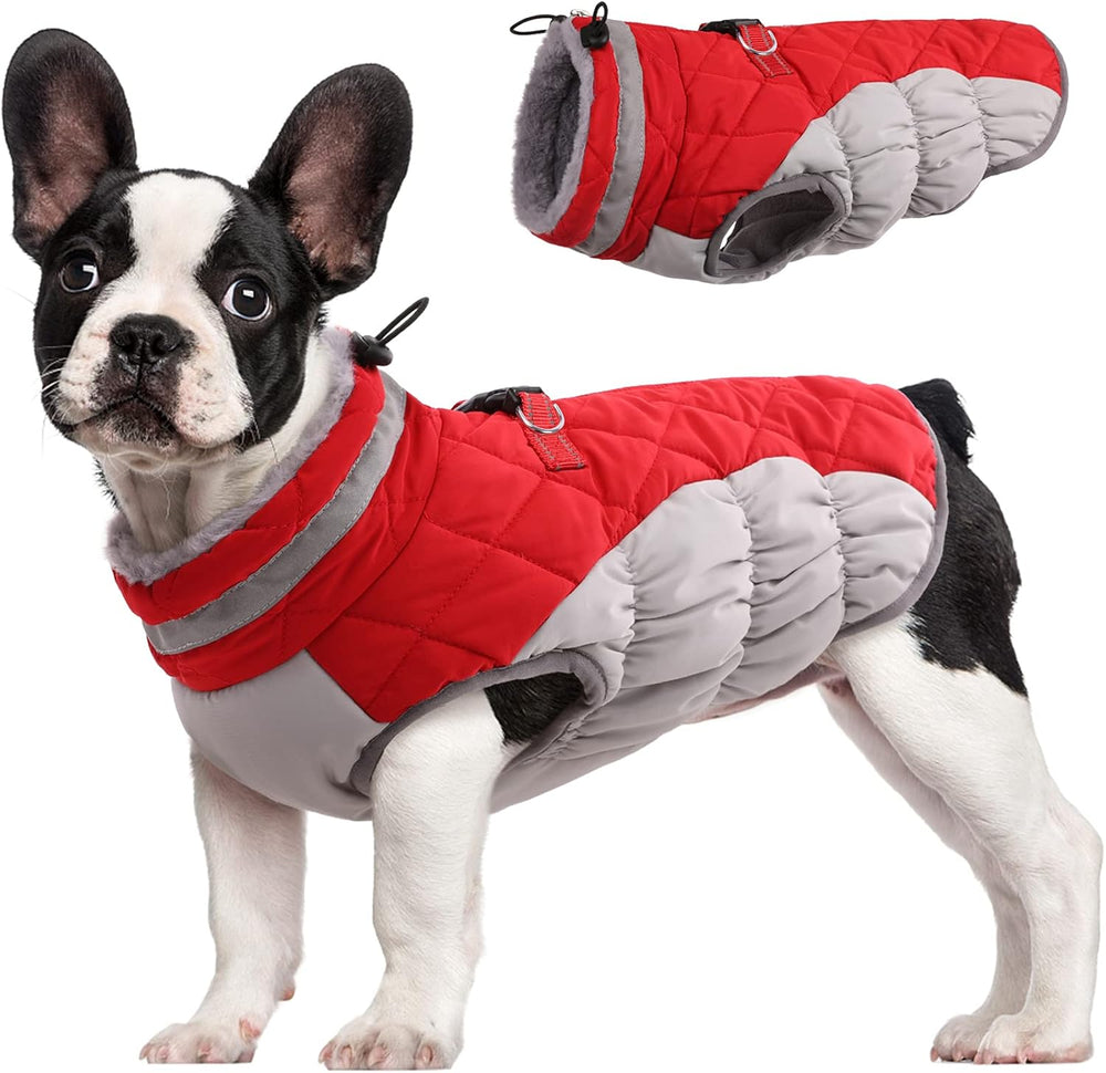 Cozy Winter Dog Jacket with Integrated Harness - Warm & Durable Pet Coat for Cold Weather