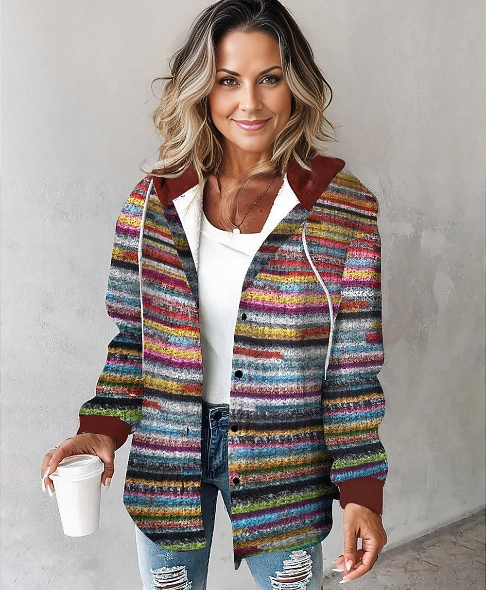 Warm Knitted Women's Cardigan With Hood- NoÃƒÂ«lle