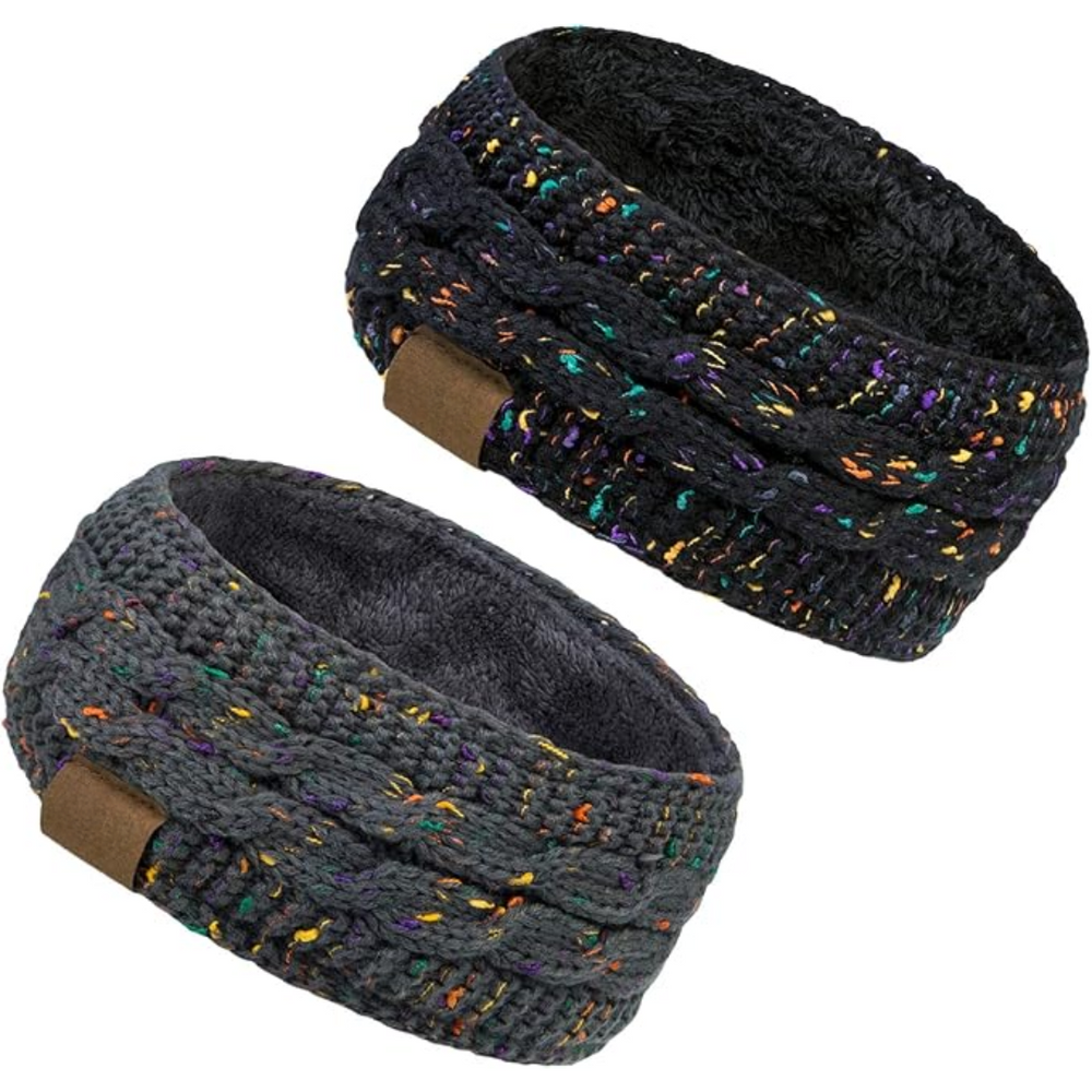 Cozy Cathryn Knitted Ear Warmer Headband with Soft Fleece Lining - Perfect for Winter Comfort