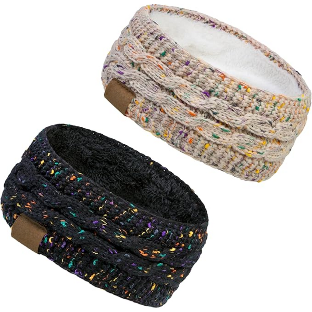 Cozy Cathryn Knitted Ear Warmer Headband with Soft Fleece Lining - Perfect for Winter Comfort