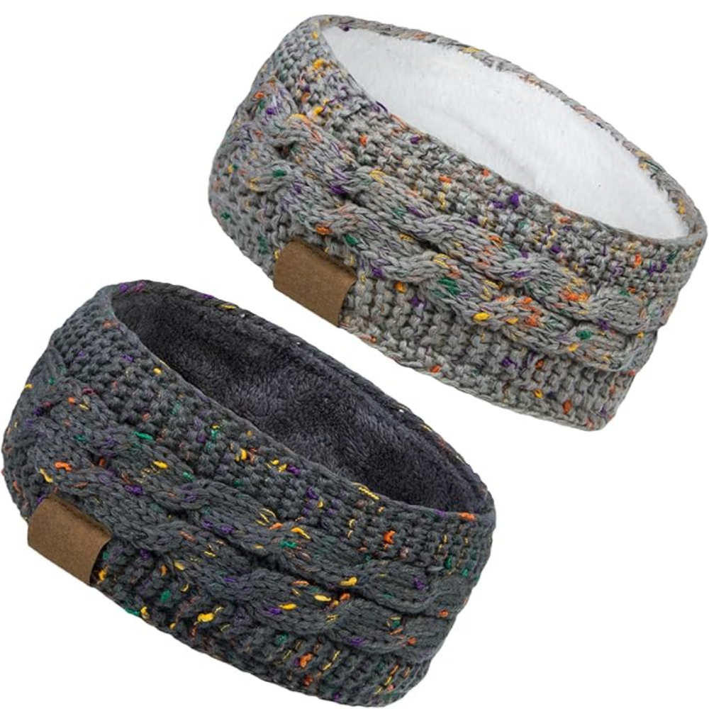 Cozy Cathryn Knitted Ear Warmer Headband with Soft Fleece Lining - Perfect for Winter Comfort