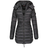 Warm Ladies Down Jacket with Hood - Olivia