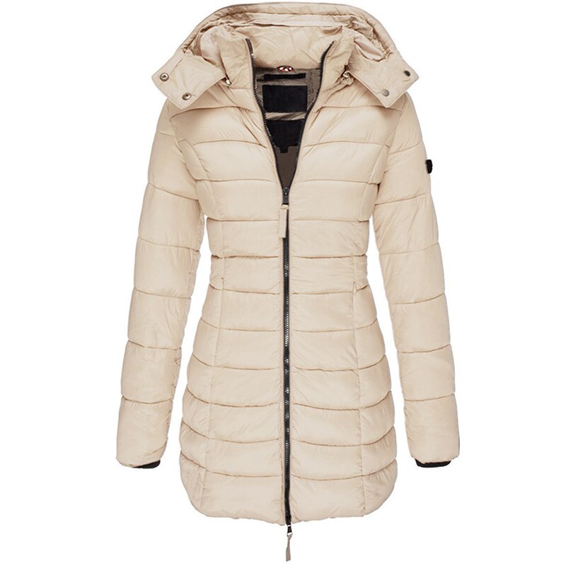 Warm Ladies Down Jacket with Hood - Olivia