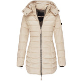 Warm Ladies Down Jacket with Hood - Olivia