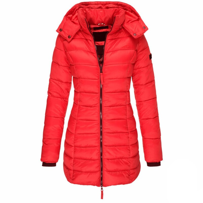Warm Ladies Down Jacket with Hood - Olivia