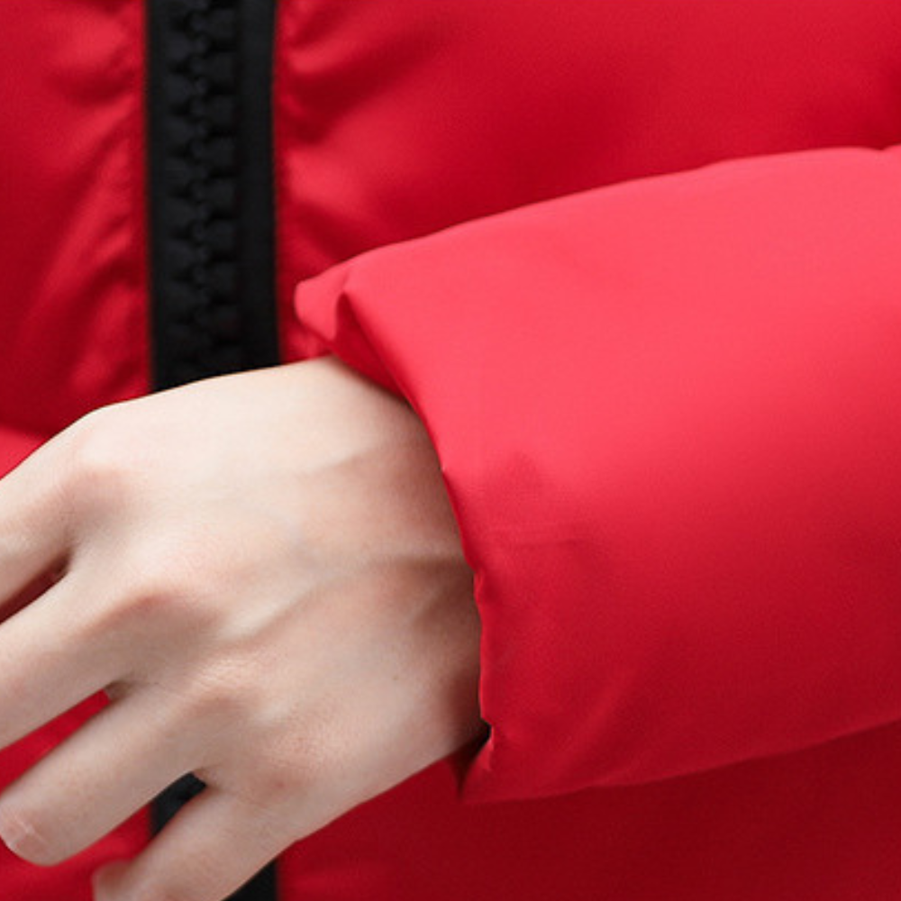 Warm Ladies Puffer Jacket with Hood - Livia