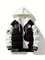 Warm Men's Puffer Jacket with Hood - Emmett