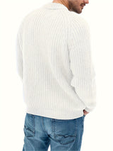 Warm Plain Knitted Sweater for Men - Elliot