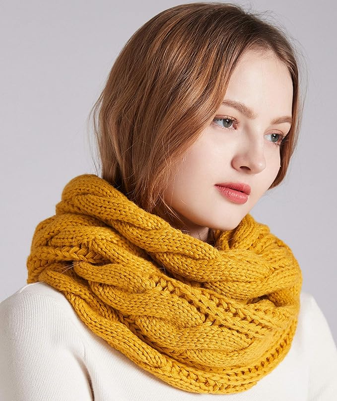 Cozy Davina Warm Ribbed Knitted Winter Scarf for Women - Stylish & Soft Cold Weather Accessory