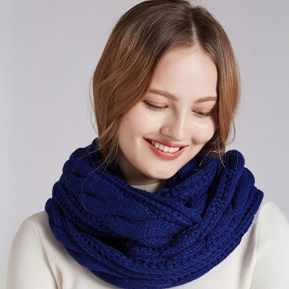Cozy Davina Warm Ribbed Knitted Winter Scarf for Women - Stylish & Soft Cold Weather Accessory