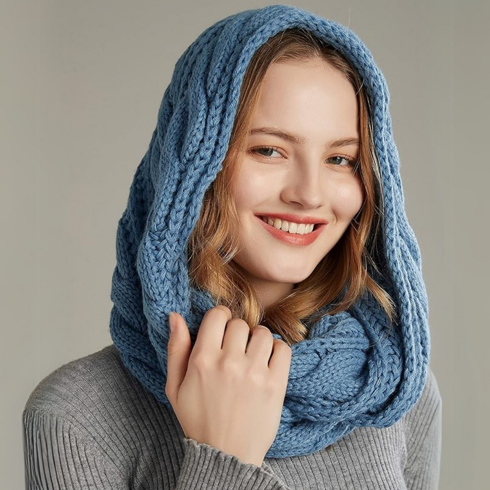 Cozy Davina Warm Ribbed Knitted Winter Scarf for Women - Stylish & Soft Cold Weather Accessory