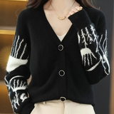 Warm V-neck Cardigan for Women - Elin