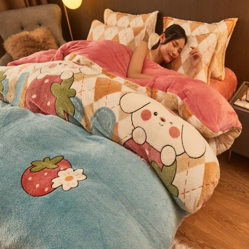Cozy Warm Winter Flannel Duvet Cover - FluffNest | Soft, Luxurious Bedding for Ultimate Comfort