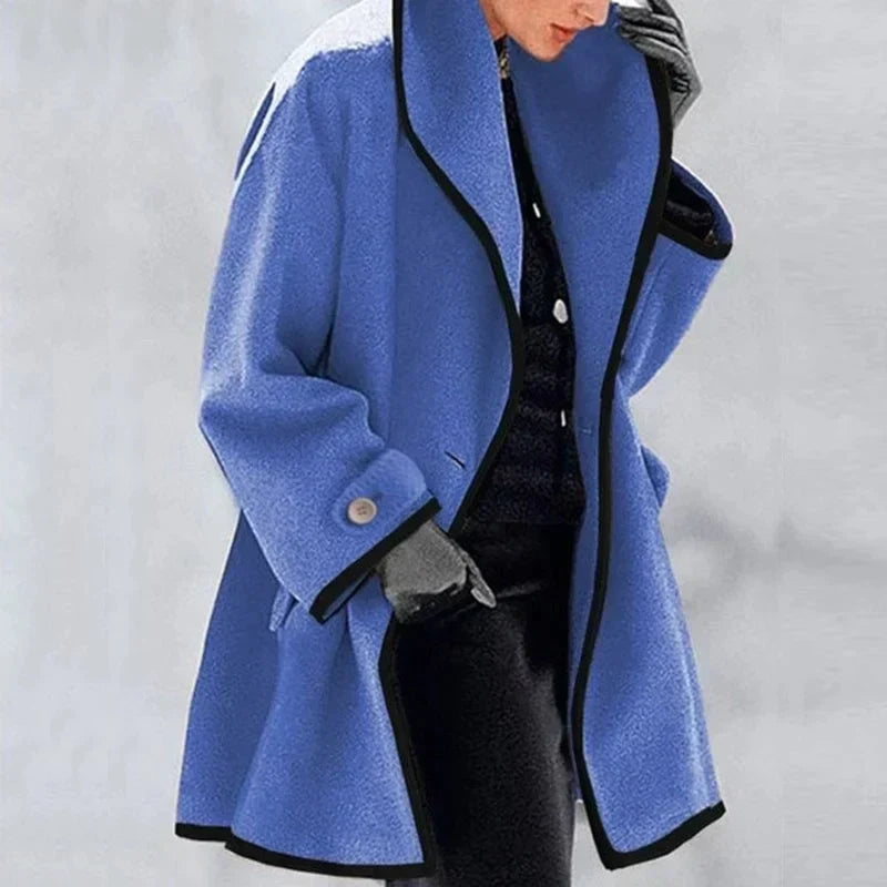Warm Winter Wool Ladies Trench Coat - Emma
