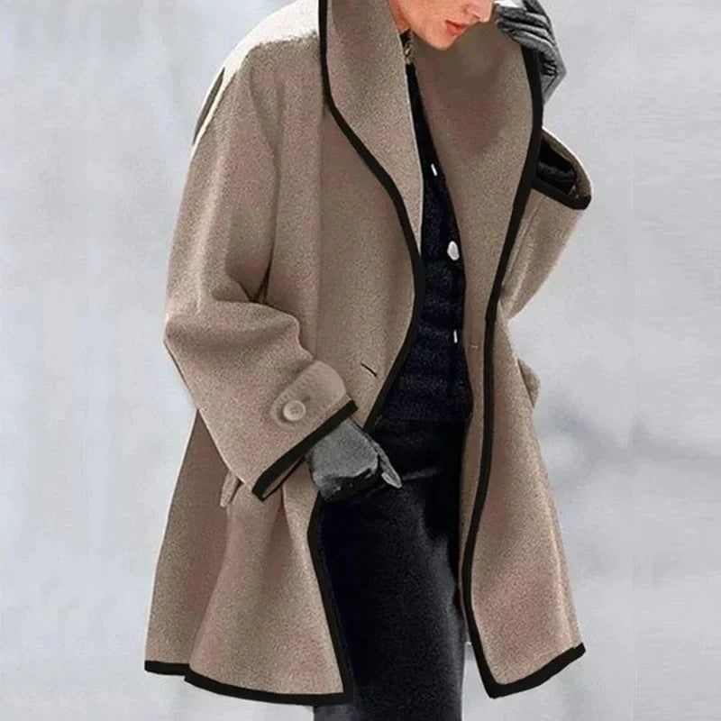 Warm Winter Wool Ladies Trench Coat - Emma