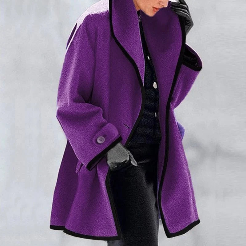 Warm Winter Wool Ladies Trench Coat - Emma