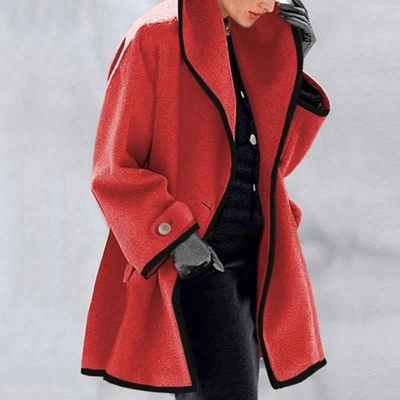 Warm Winter Wool Ladies Trench Coat - Emma