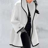 Warm Winter Wool Ladies Trench Coat - Emma